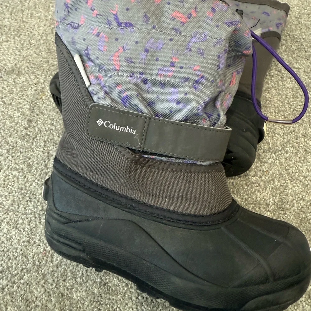 Columbia Kids Powderbug Plus II‎ Youth Winter Snow Boots size 1